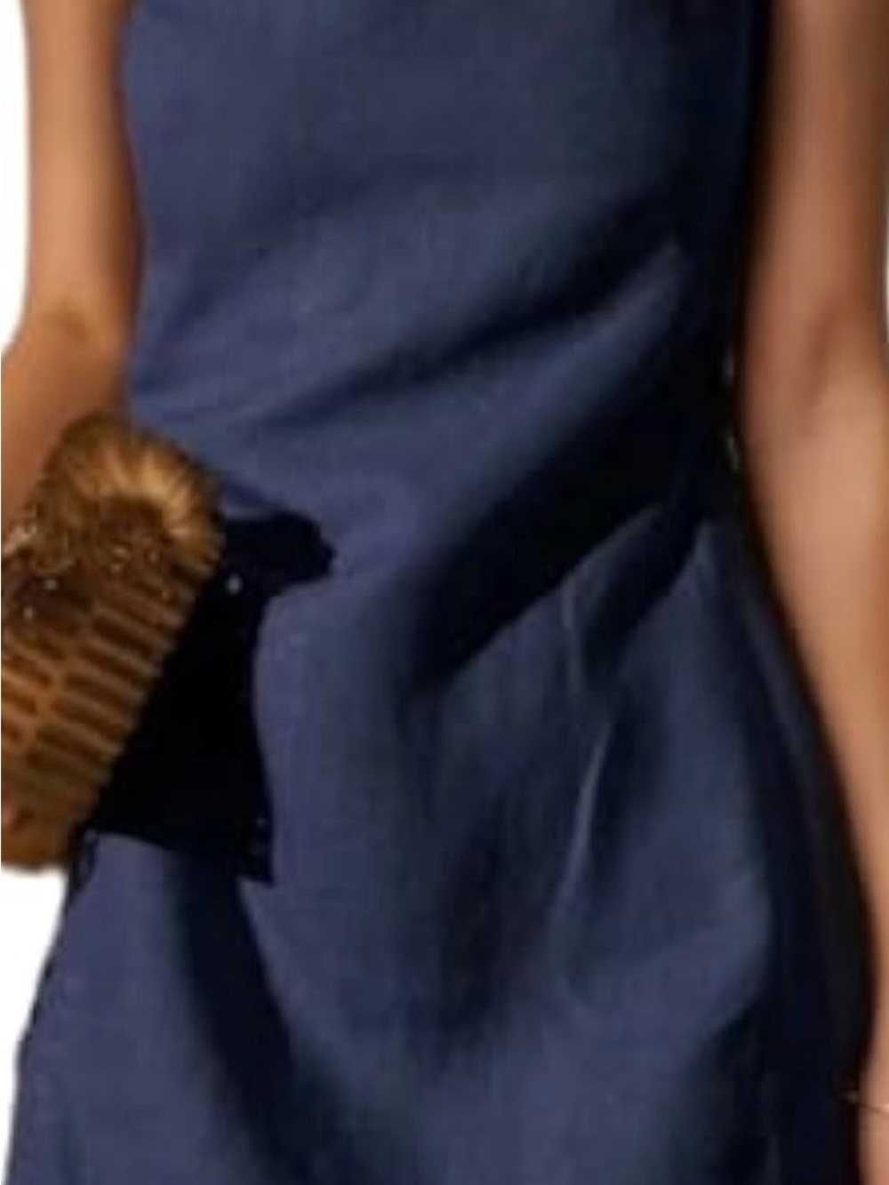 One-Shoulder Navy Evening Dress